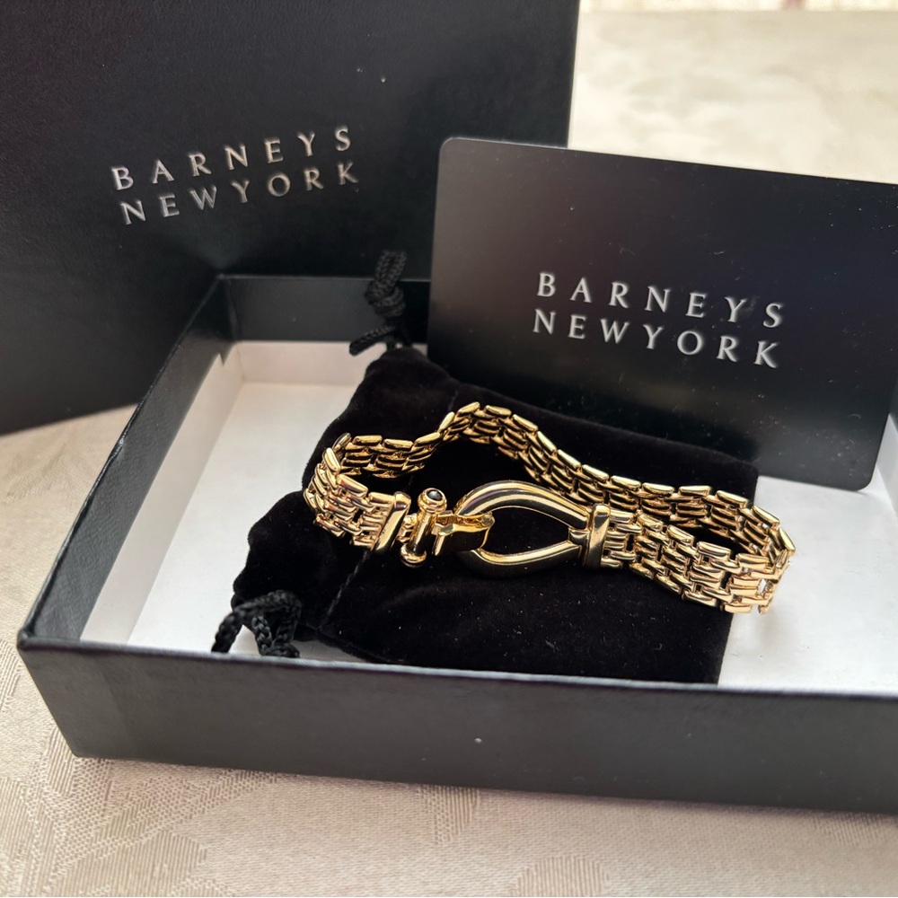 🆕 Barneys NY Panther Link Horsebit Bangle 😍 - Picture 9 of 9